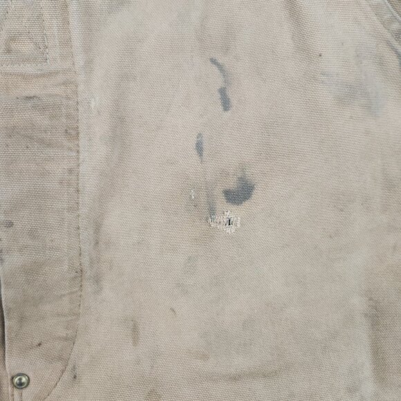 Vtg Carhartt Double Knee Bib Overalls Mens 40 Unlined Canvas 90's Work Distress - Picture 12 of 16